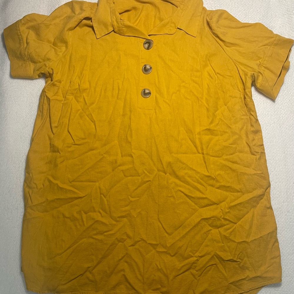 Vintage Golden Yellow Ana New Approach knee Length Dress with matching liner